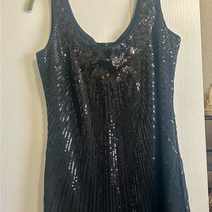 White House Black Market Black Sequin Mini Dress